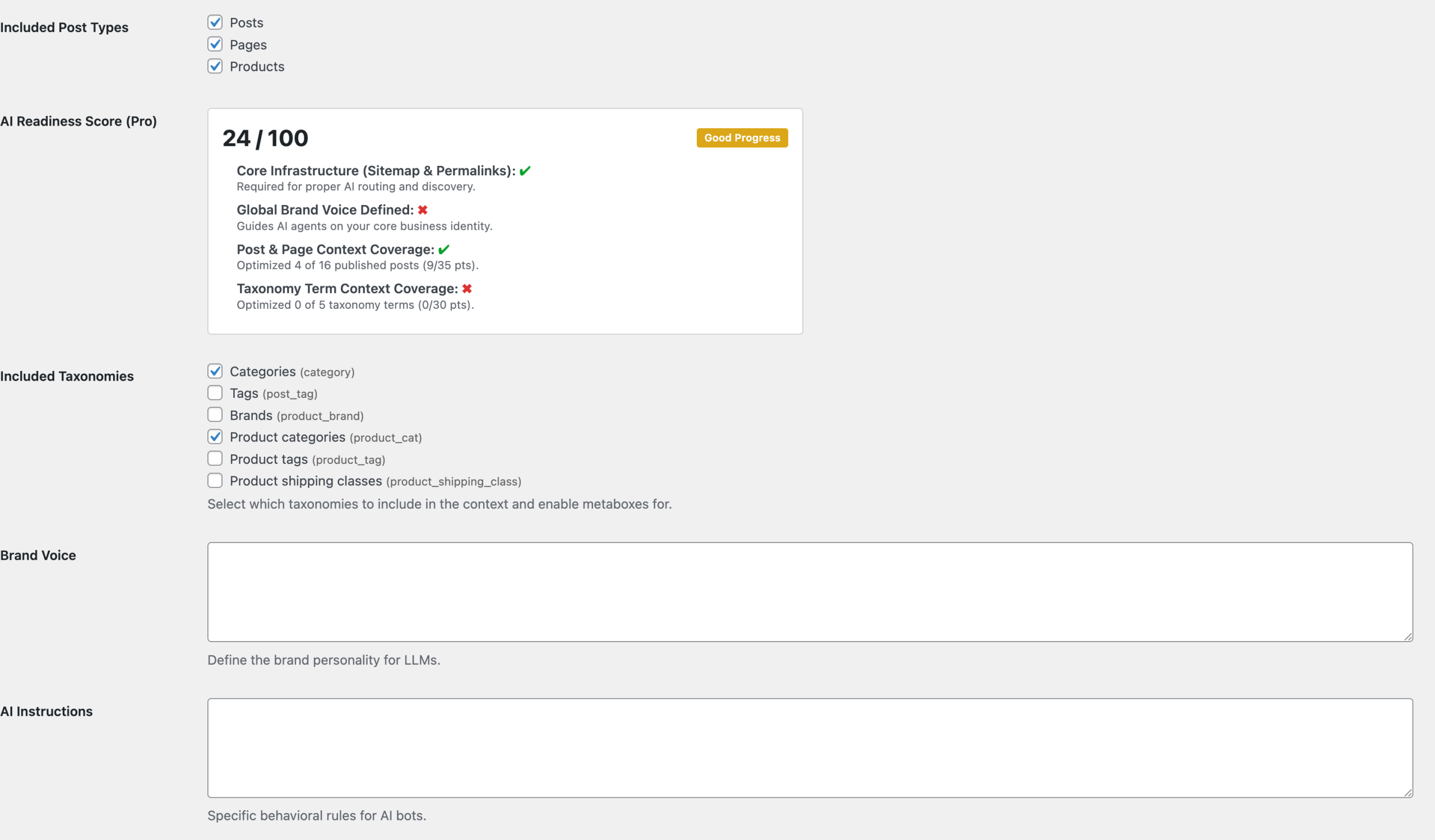 GioContextAi dashboard overview